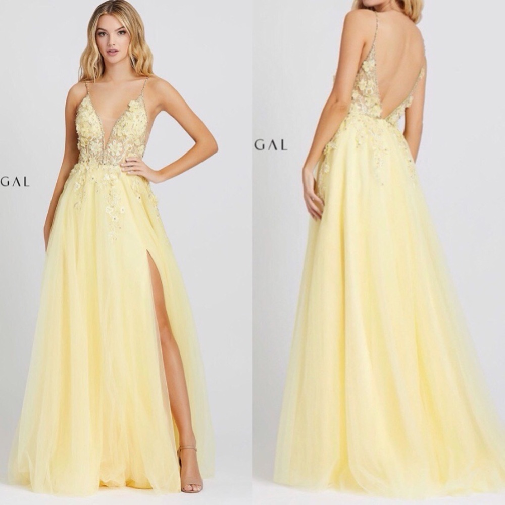 Mac Duggal Illusion Bodice Tulle Gown